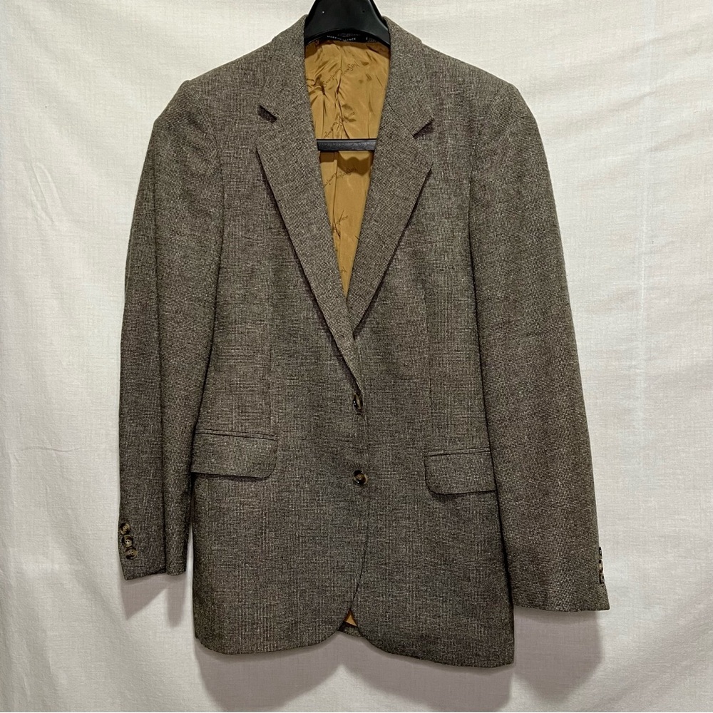 YSL Yves Saint Laurent, Men's Tweed Blazer, Brown.